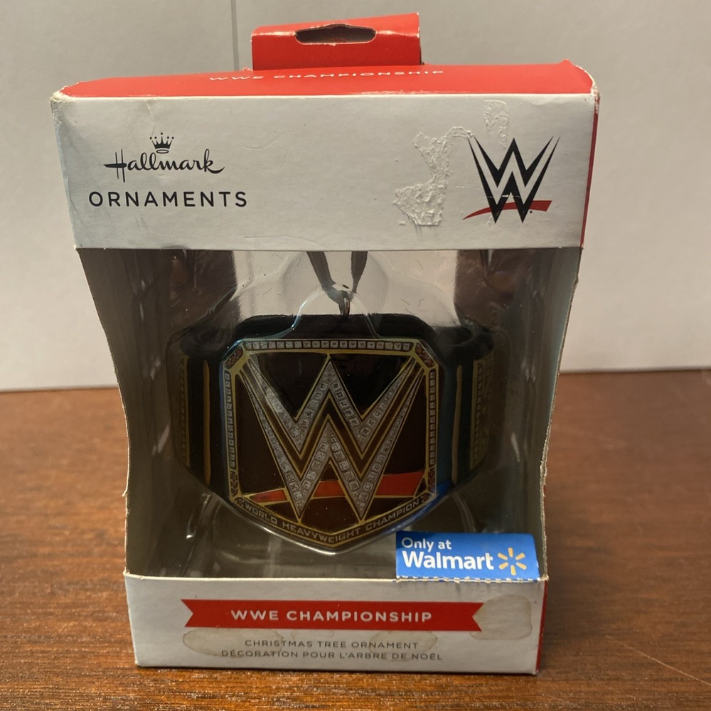 Hallmark WWE Championship Belt Christmas Tree Ornament 2022 Walmart‎ Exclusive